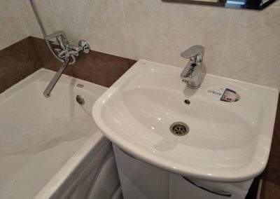 Эконом ремонт ванной комнаты Царево, Тукая 31, работа 25 тыс. руб., материал 63 тыс. руб.